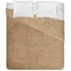 Burlap Texture Duvet Cover Double Side (california King Size) by nateshop