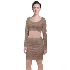 Burlap Texture Top And Skirt Sets by nateshop