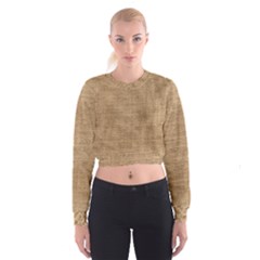 Burlap Texture Cropped Sweatshirt by nateshop