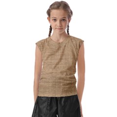 Burlap Texture Kids  Raglan Cap Sleeve Tee by nateshop