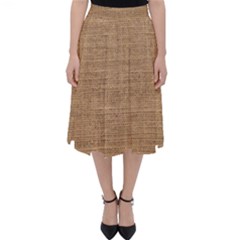 Burlap Texture Classic Midi Skirt by nateshop