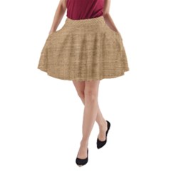 Burlap Texture A-line Pocket Skirt by nateshop