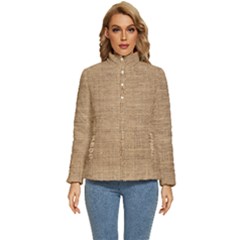 Burlap Texture Women s Puffer Bubble Jacket Coat by nateshop