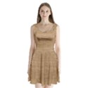 Burlap Texture Split Back Mini Dress  View1