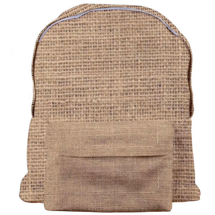 Burlap Texture Giant Full Print Backpack