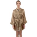 Burlap Texture Long Sleeve Satin Kimono View1