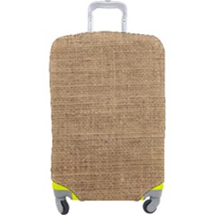 Burlap Texture Luggage Cover (large) by nateshop