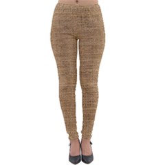 Burlap Texture Lightweight Velour Leggings by nateshop