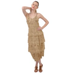 Burlap Texture Layered Bottom Dress by nateshop