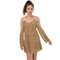 Burlap Texture Kimono Sleeves Boho Dress View1