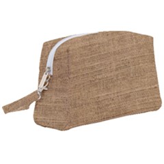 Burlap Texture Wristlet Pouch Bag (large) by nateshop