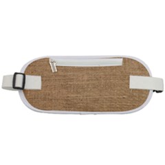 Burlap Texture Rounded Waist Pouch by nateshop