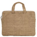 Burlap Texture MacBook Pro 16  Double Pocket Laptop Bag  View2