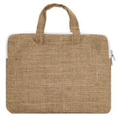 Burlap Texture Macbook Pro 16  Double Pocket Laptop Bag  by nateshop