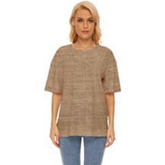 Burlap Texture Oversized Basic Tee by nateshop