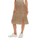 Burlap Texture Midi Panel Skirt View2