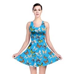 Butterflies Reversible Skater Dress by nateshop