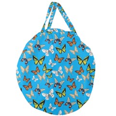 Butterflies Giant Round Zipper Tote by nateshop