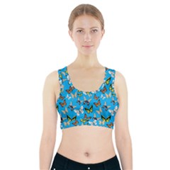 Butterflies Sports Bra With Pocket by nateshop