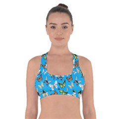 Butterflies Cross Back Sports Bra