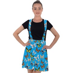 Butterflies Velvet Suspender Skater Skirt by nateshop