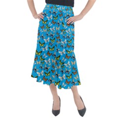 Butterflies Midi Mermaid Skirt by nateshop