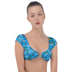 Butterflies Cap Sleeve Ring Bikini Top by nateshop