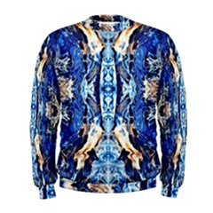 Cobalt On Gold Symmetry Men s Sweatshirt by kaleidomarblingart