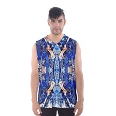 Cobalt On Gold Symmetry Men s Basketball Tank Top by kaleidomarblingart