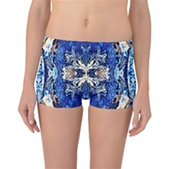 Cobalt On Gold Symmetry Boyleg Bikini Bottoms by kaleidomarblingart