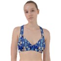 Cobalt on gold symmetry Sweetheart Sports Bra View1