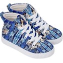 Cobalt on gold symmetry Kids  Hi-Top Skate Sneakers View3