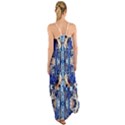 Cobalt on gold symmetry Cami Maxi Ruffle Chiffon Dress View2