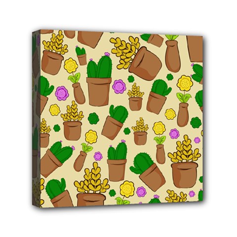 Cactus Mini Canvas 6  X 6  (stretched) by nateshop