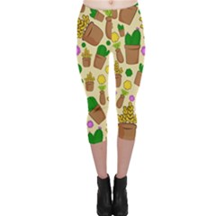 Cactus Capri Leggings  by nateshop