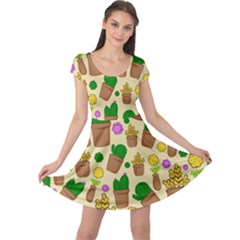 Cactus Cap Sleeve Dress by nateshop