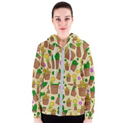 Cactus Women s Zipper Hoodie by nateshop