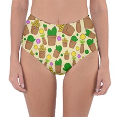 Cactus Reversible High-waist Bikini Bottoms by nateshop