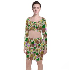 Cactus Top And Skirt Sets by nateshop