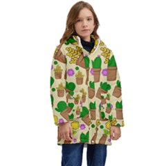 Cactus Kid s Hooded Longline Puffer Jacket by nateshop