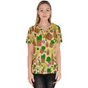 Cactus Women s V-Neck Scrub Top View1