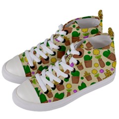 Cactus Women s Mid-top Canvas Sneakers by nateshop