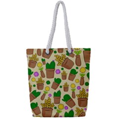 Cactus Full Print Rope Handle Tote (small) by nateshop