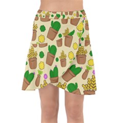 Cactus Wrap Front Skirt by nateshop