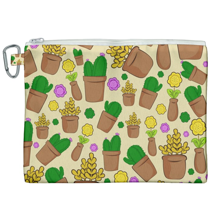 Cactus Canvas Cosmetic Bag (XXL)