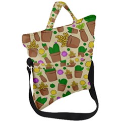 Cactus Fold Over Handle Tote Bag by nateshop