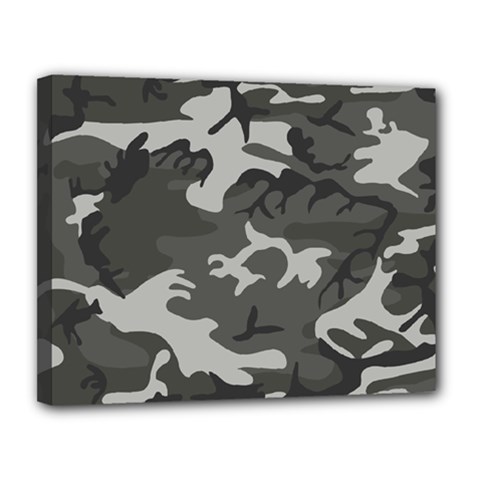 Camouflage Canvas 14  X 11  (stretched) by nateshop