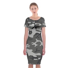 Camouflage Classic Short Sleeve Midi Dress by nateshop