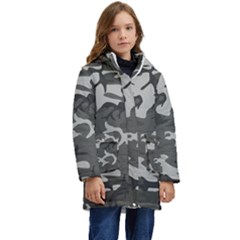 Camouflage Kid s Hooded Longline Puffer Jacket by nateshop