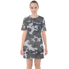 Camouflage Sixties Short Sleeve Mini Dress by nateshop